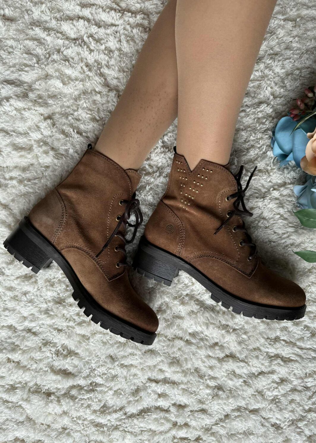 Bota militar em camurça Oii