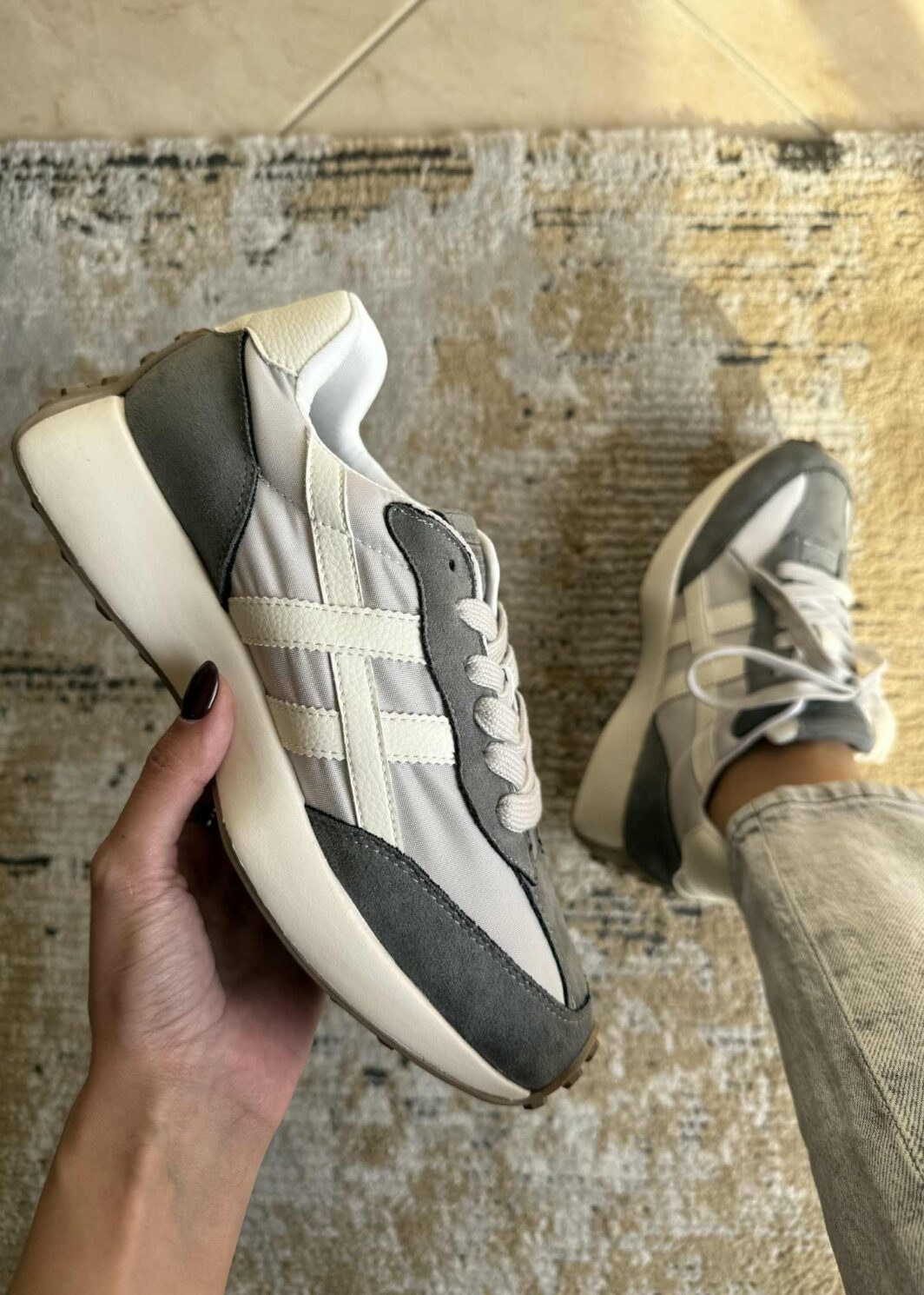 Ténis Corina Grey&White