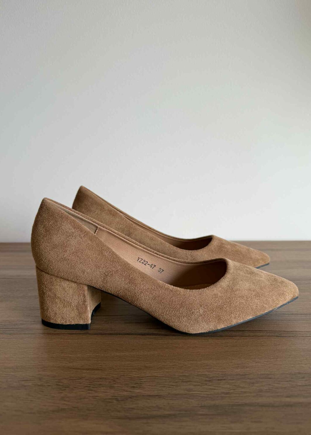 Sapato bicudo 5.5cm Camel