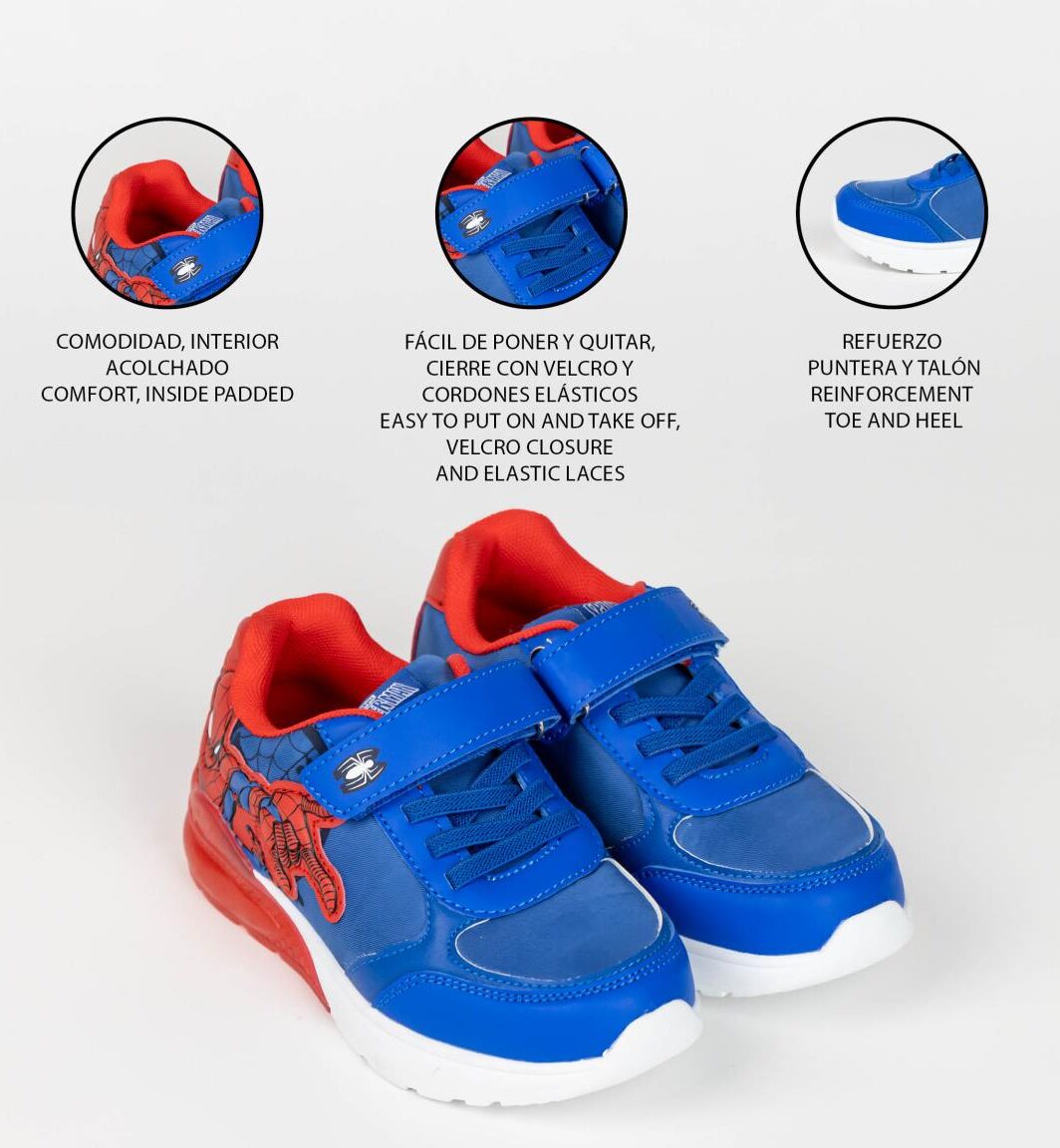 SAPATILHA SOLA TPR COM LUZES SPIDERMAN