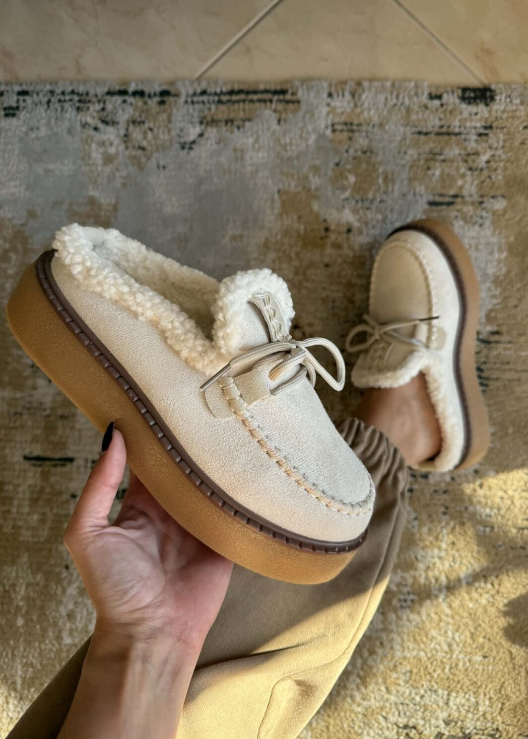 Chinelo de exterior Fluffy - Bege