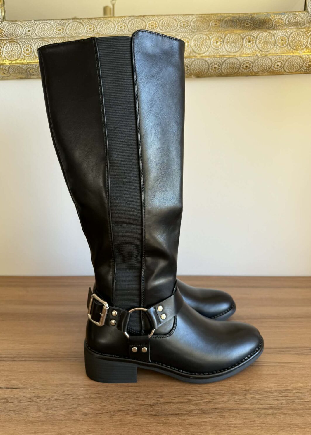 Bota Cavaleiro Cano Alto - Preto