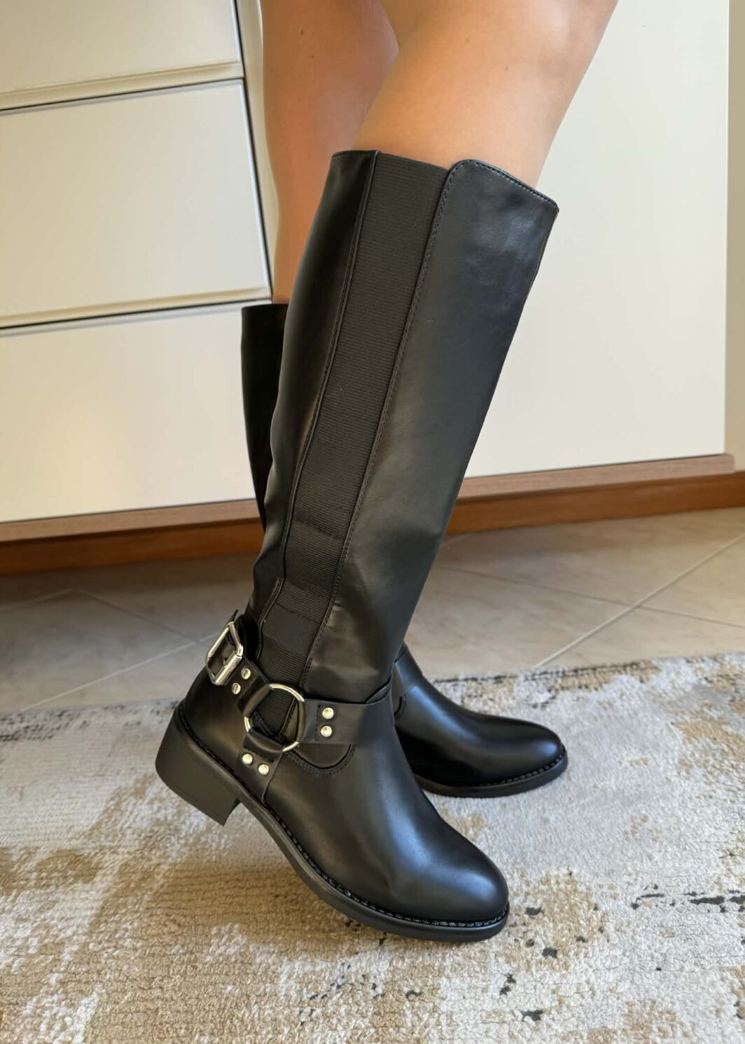 Bota Cavaleiro Cano Alto - Preto