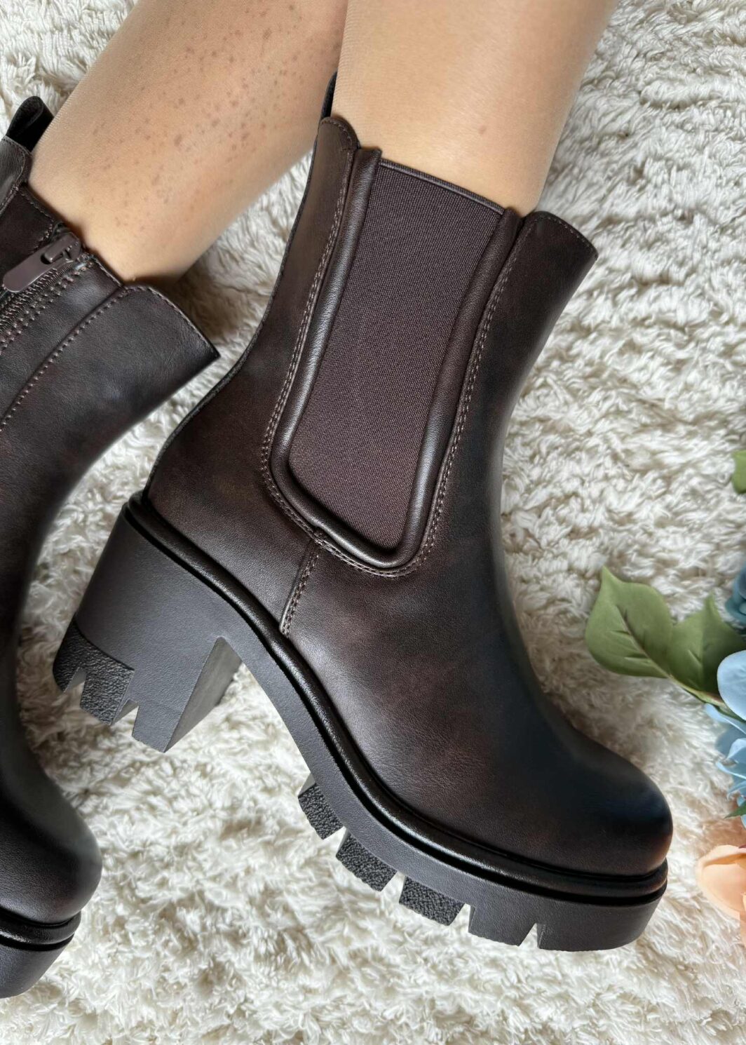 Bota Chelsea Chunky - Castanho