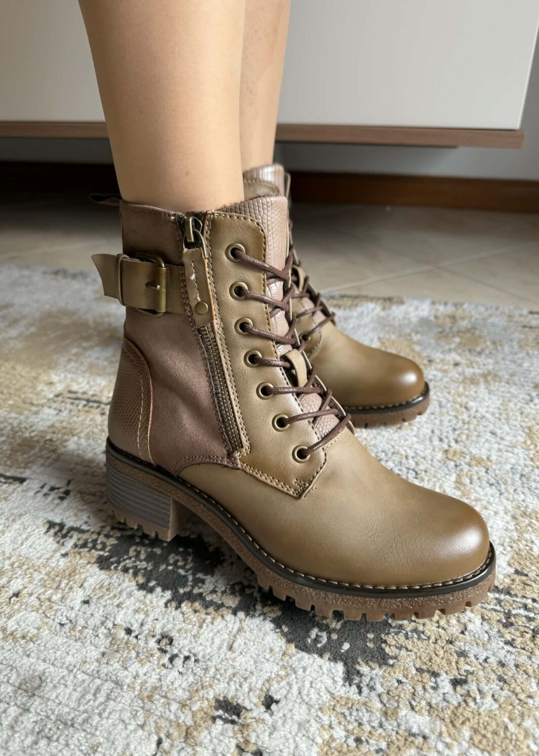 Bota Militar Khaki 5cm