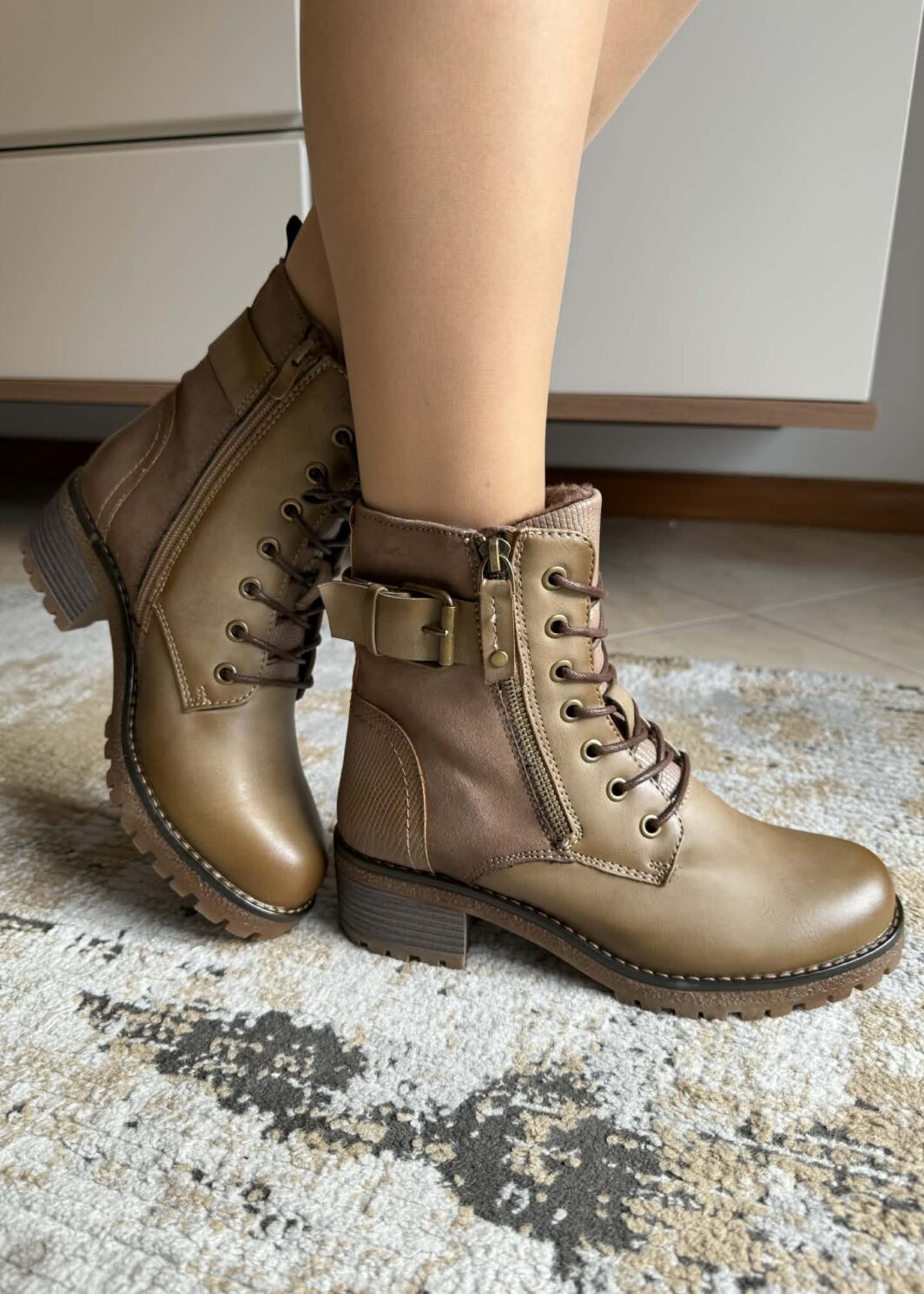 Bota Militar Khaki 5cm