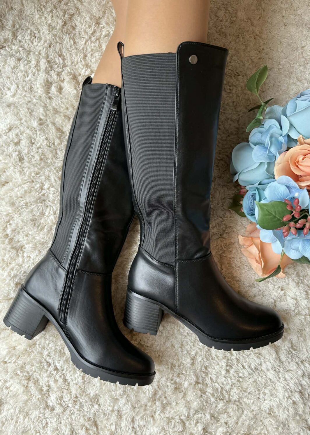 Bota Cano Alto Tacão 6cm