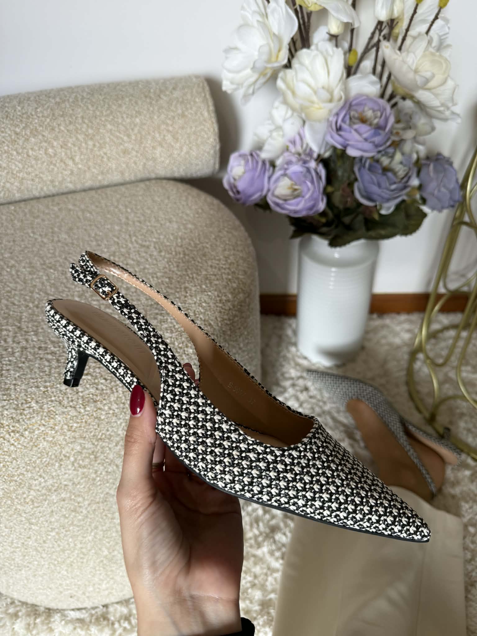 Sapato Slingback Palhinha - Preto