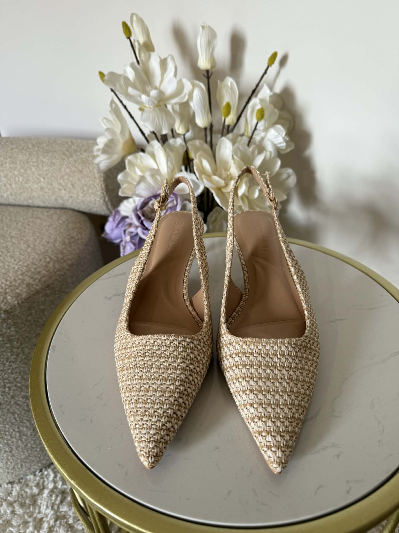 Sapato Slingback Palhinha - Bege