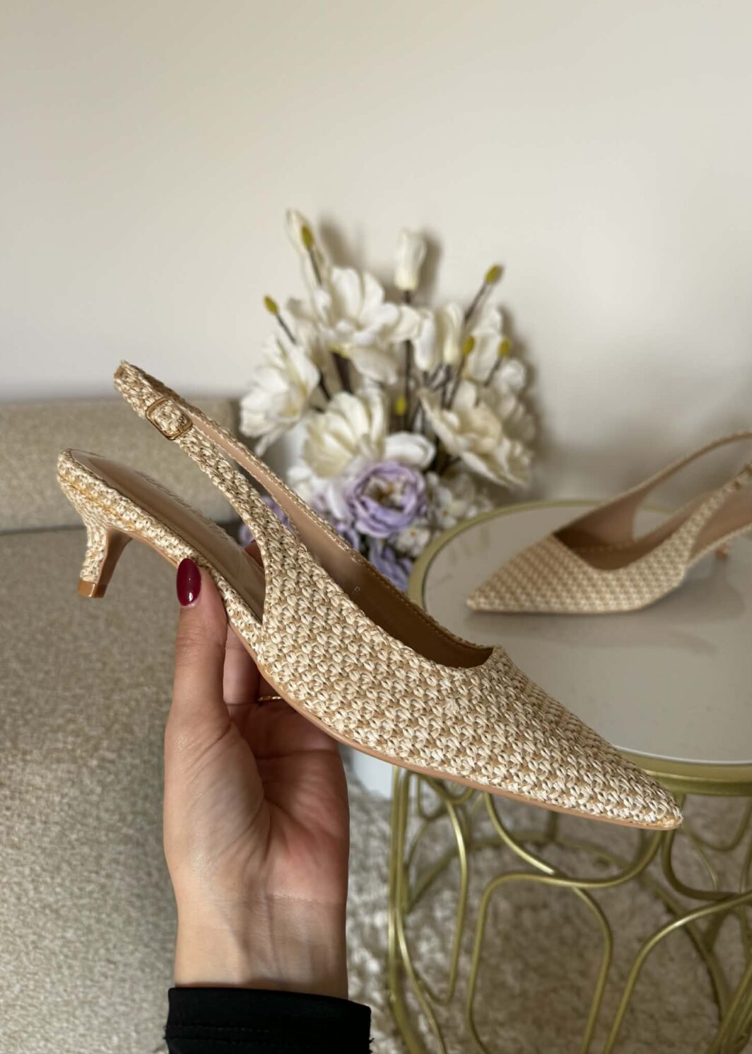 Sapato Slingback Palhinha - Bege