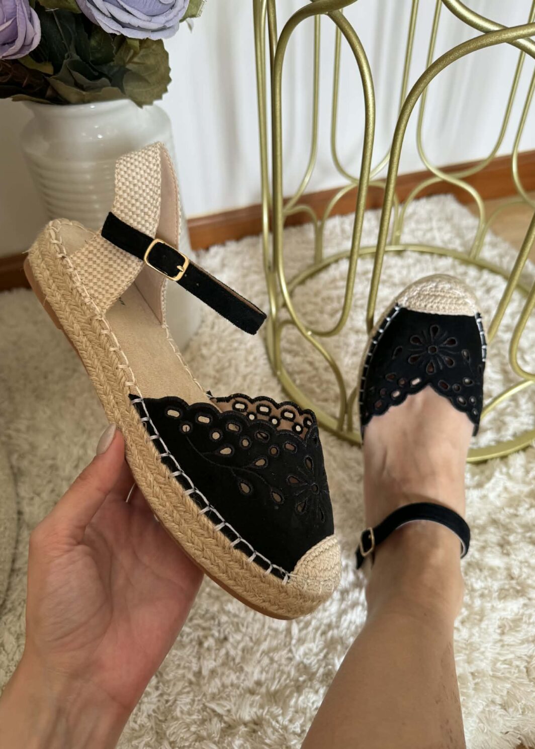 Sandália Espadrilles - Preto