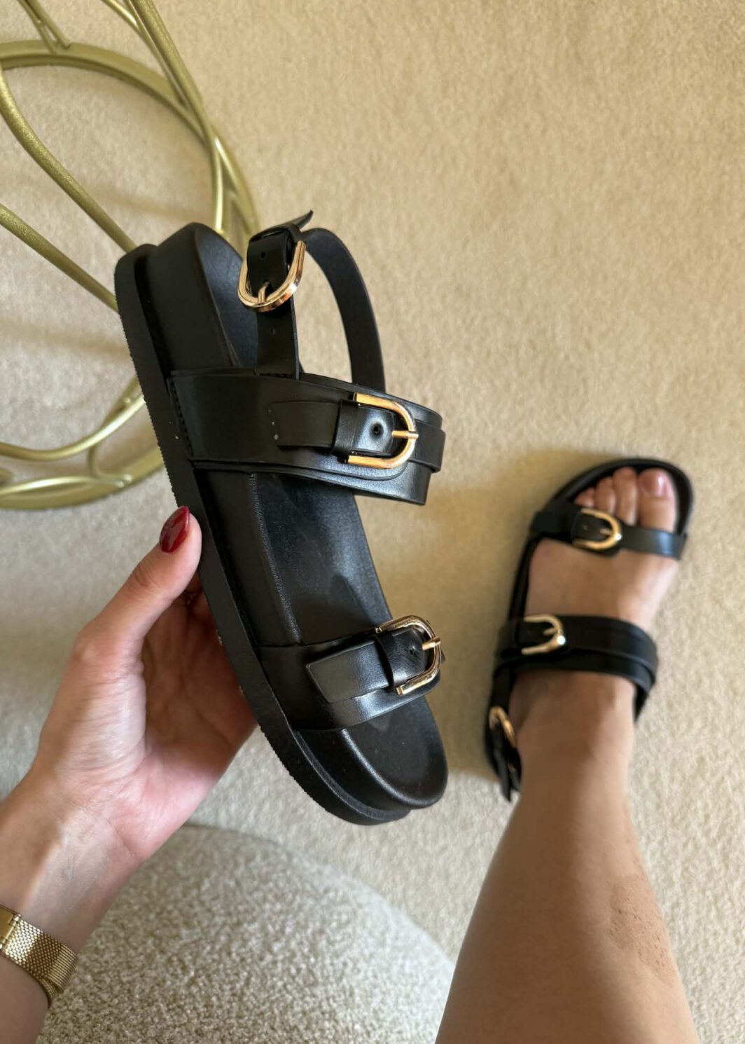 Sandália Buckles - Preto