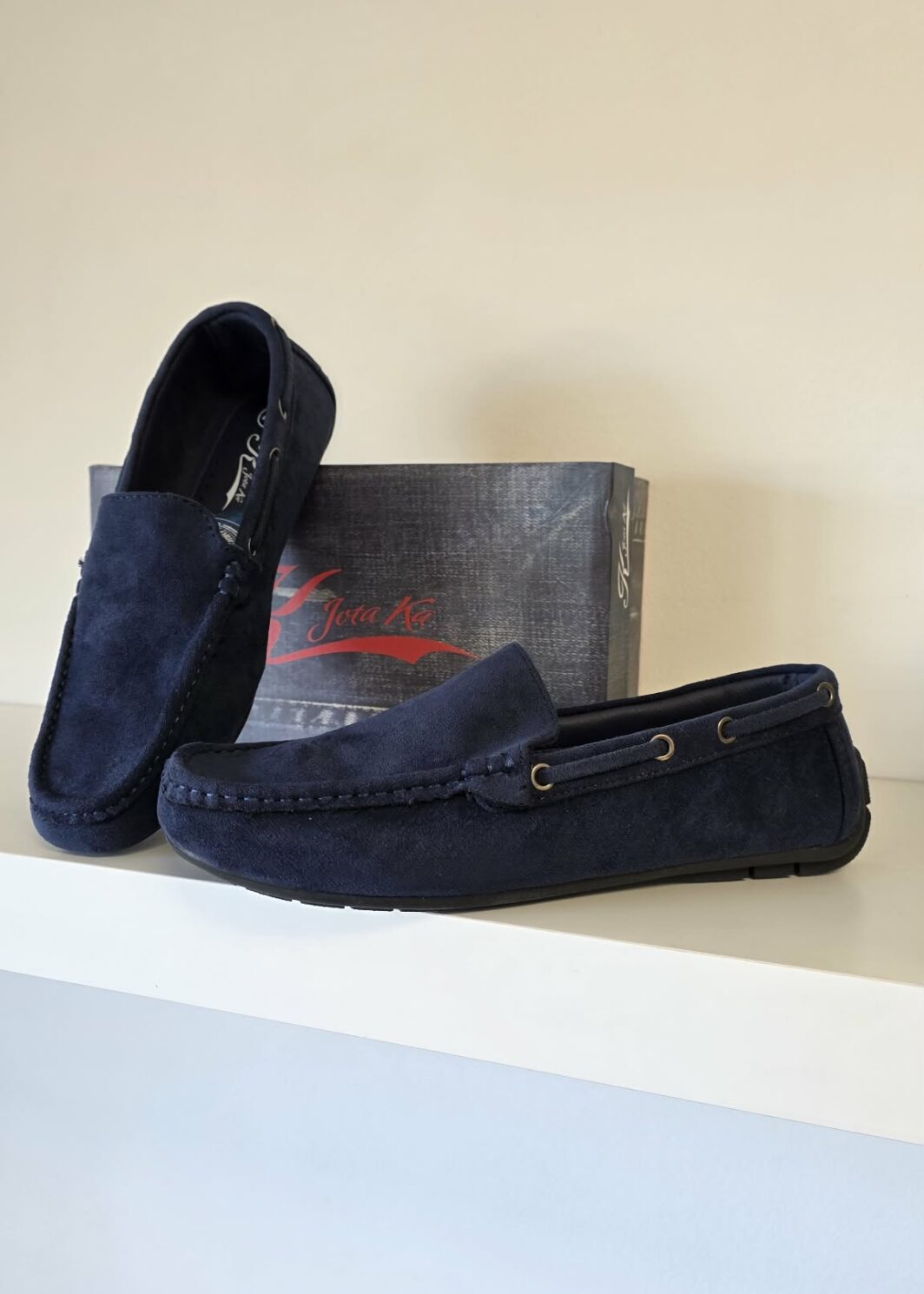 Mocassin camurça azul