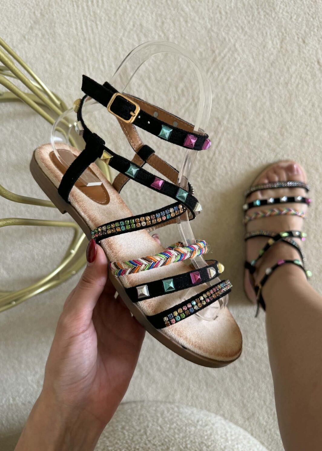 Sandália Multi Boho - Preto