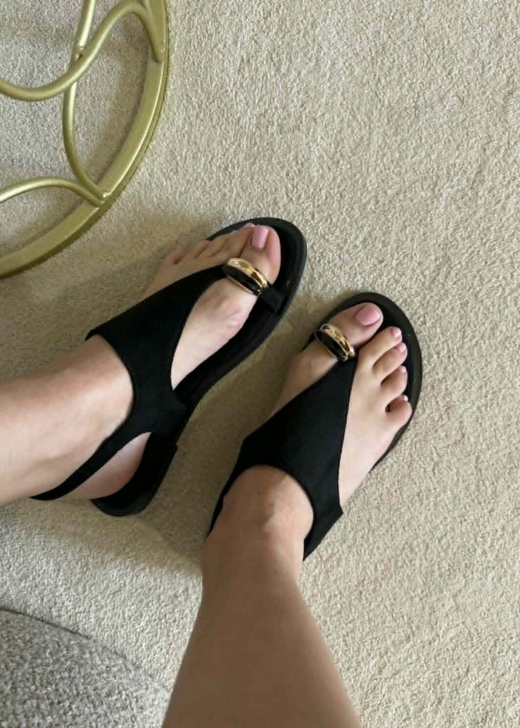 Sandália Suede Ring