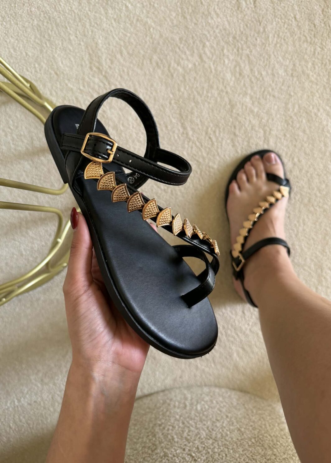 Sandália Midnight Gold - Preto