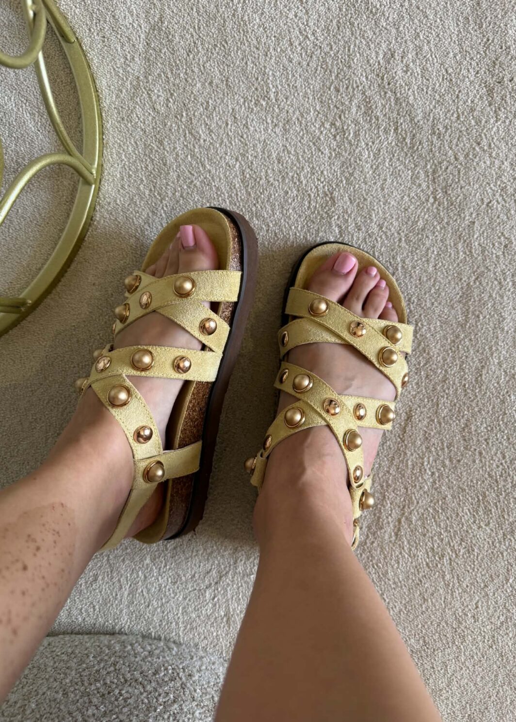 Sandálias Gold Pearl - Amarelo