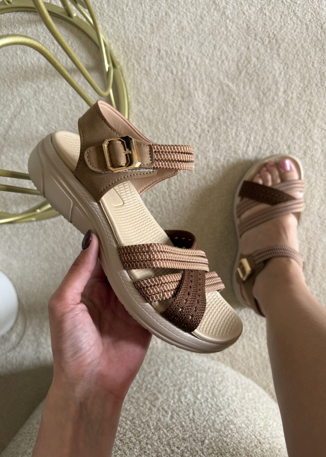 Sandália Sport Saltars Camel
