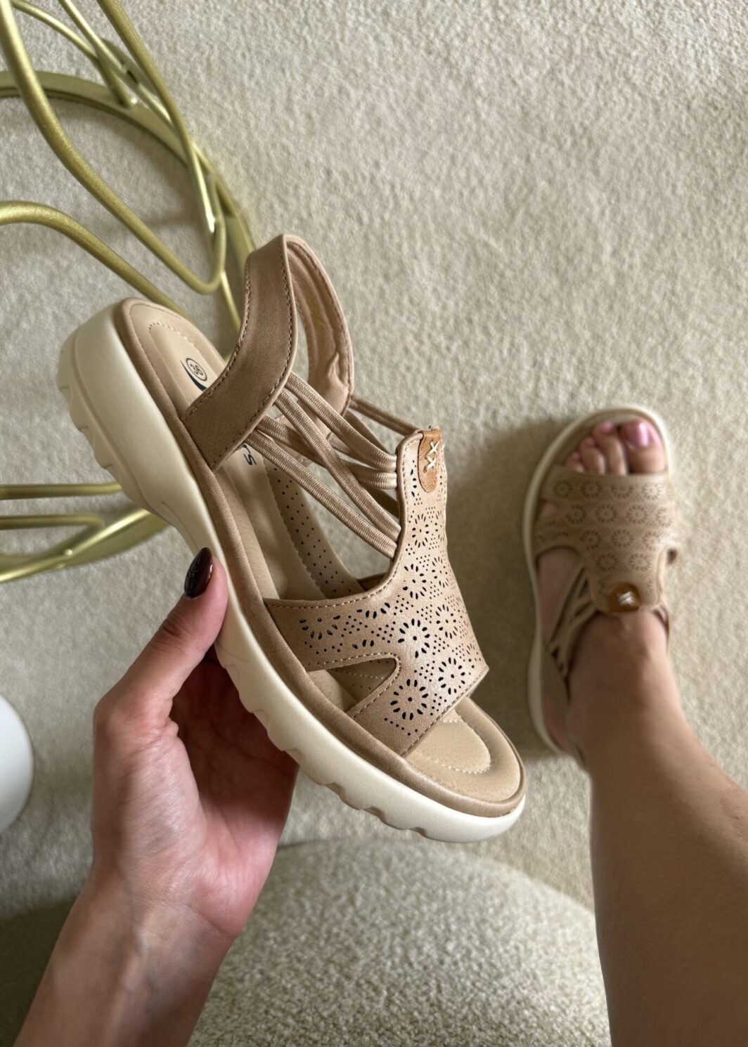 Sandália Conforto Saltars Khaki