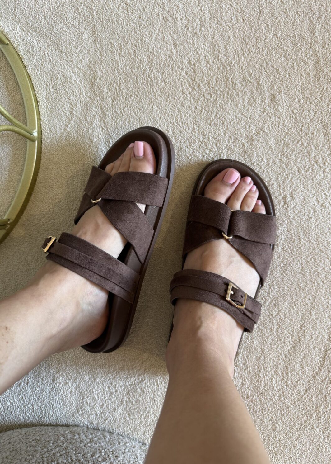 Chinelo Love'it Suede - Castanho