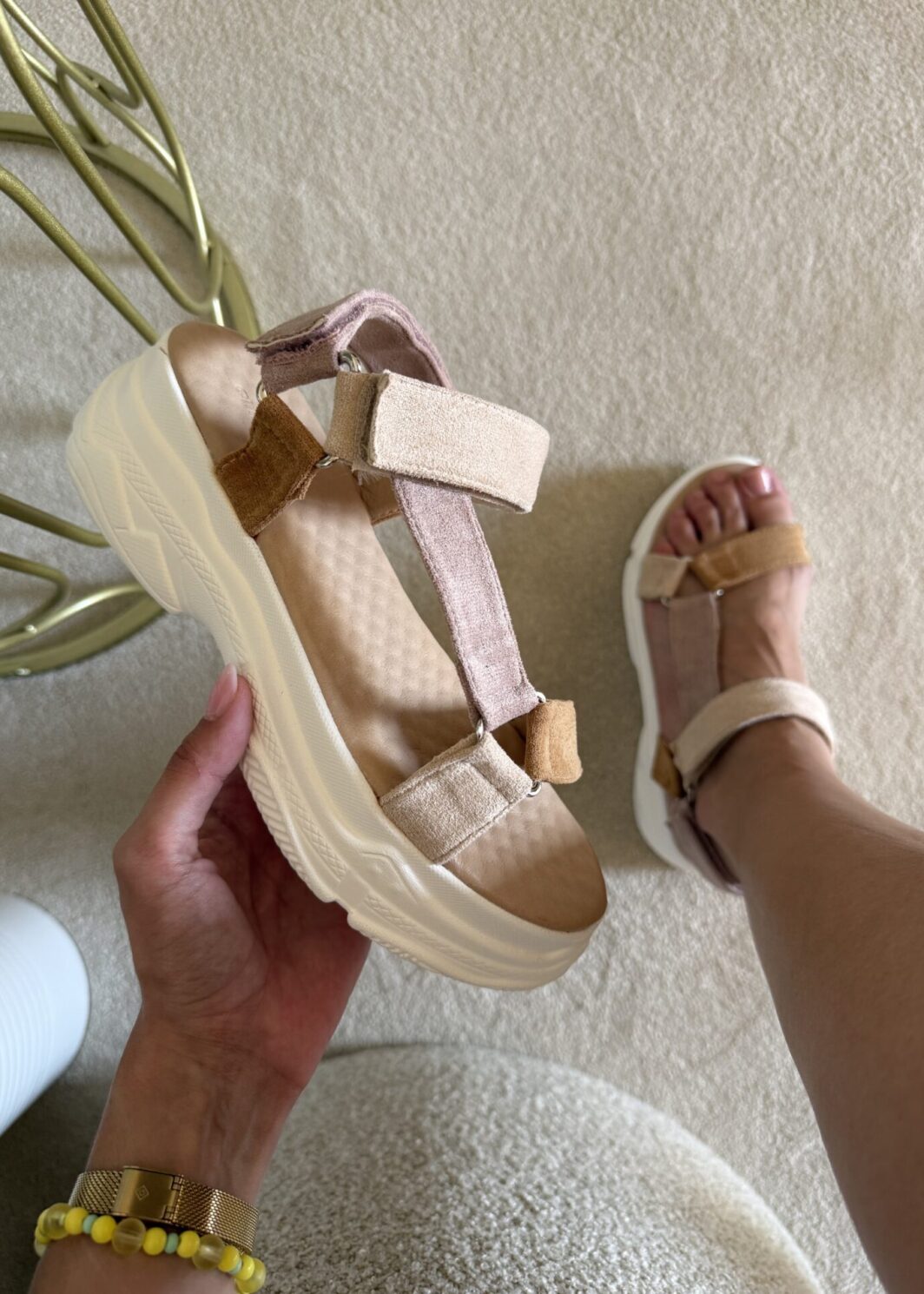 Sandálias Sport Chic Vision - Camel