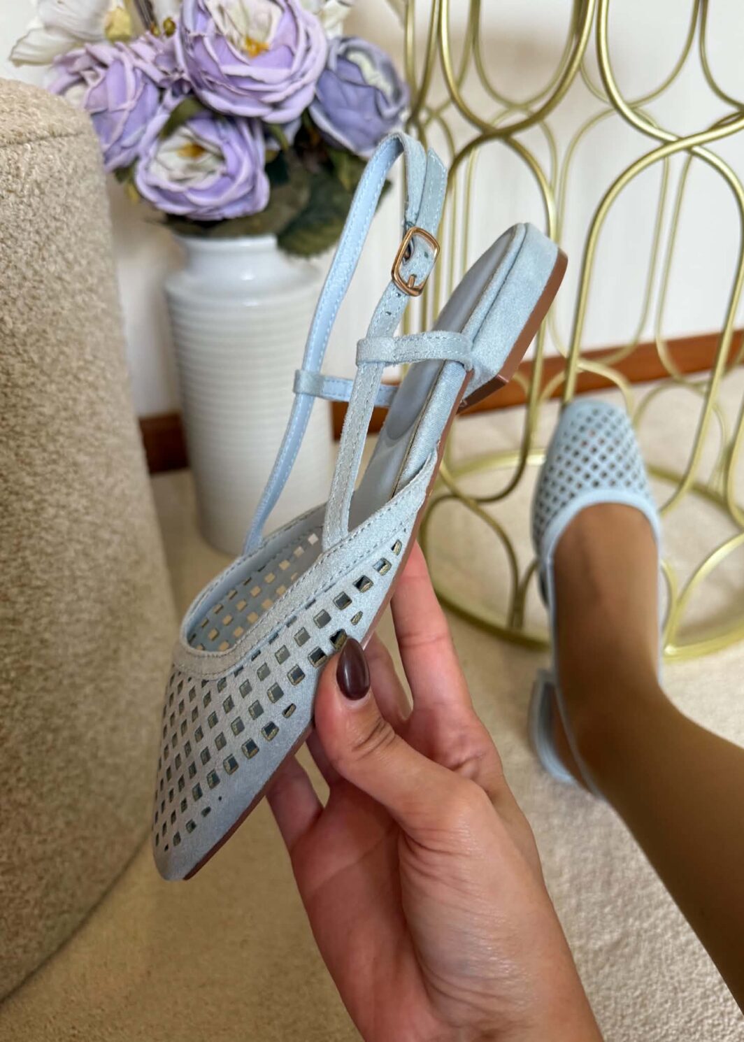Sabrina Slingback Minimal - Azul