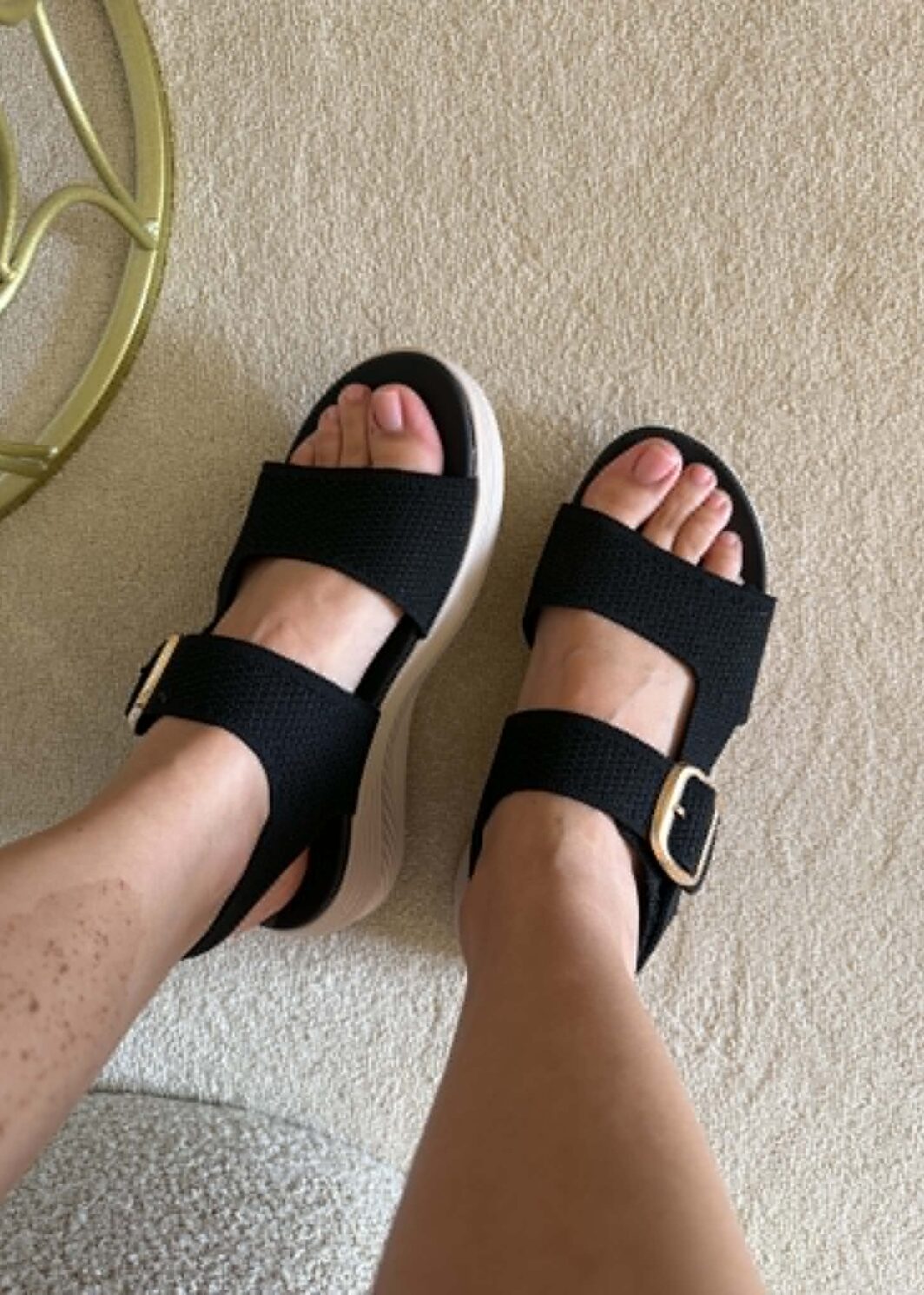 Sandália Malha Velcros - Preto