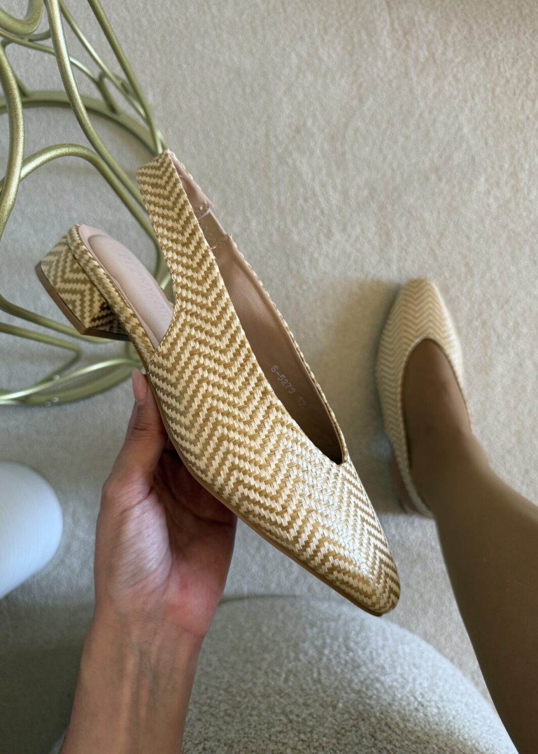 Sapato Ráfia Slingback