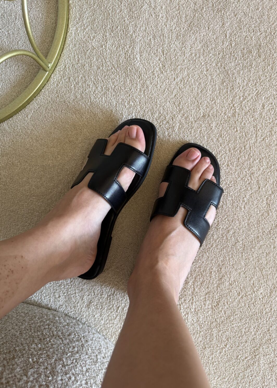 Chinelo Inspo Hermes Preto