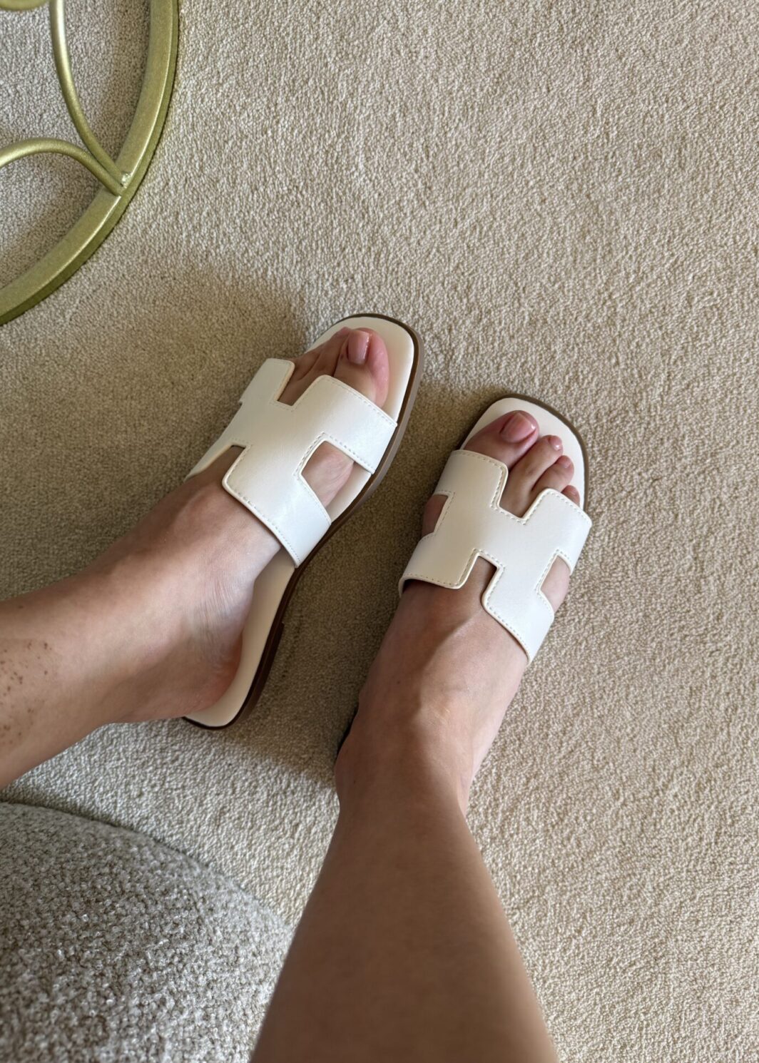 Chinelo Inspo Hermes Branco