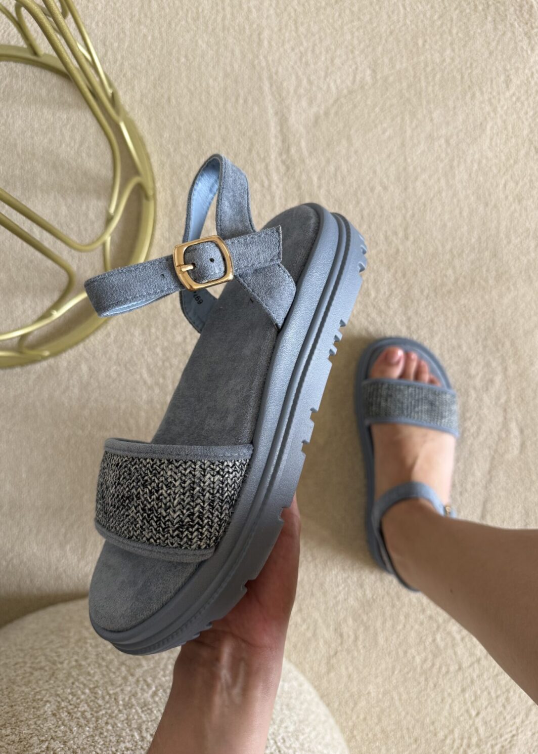 Sandália Conforto Casual - Azul