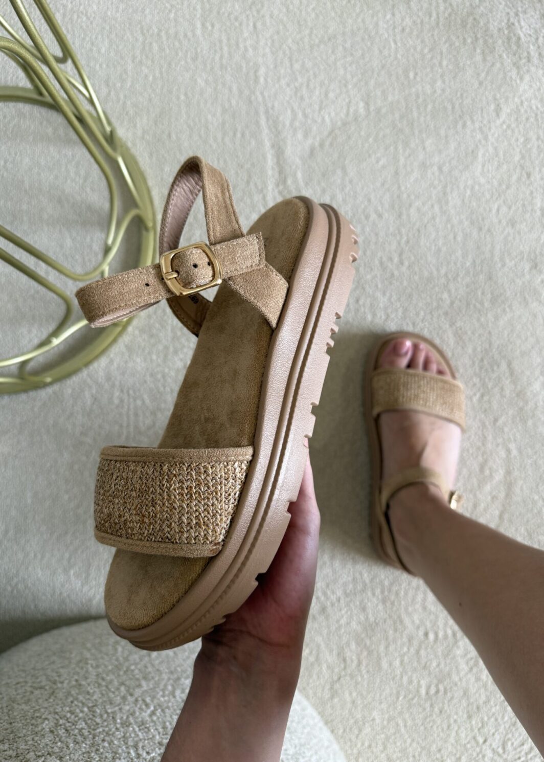 Sandália Conforto Casual - Khaki