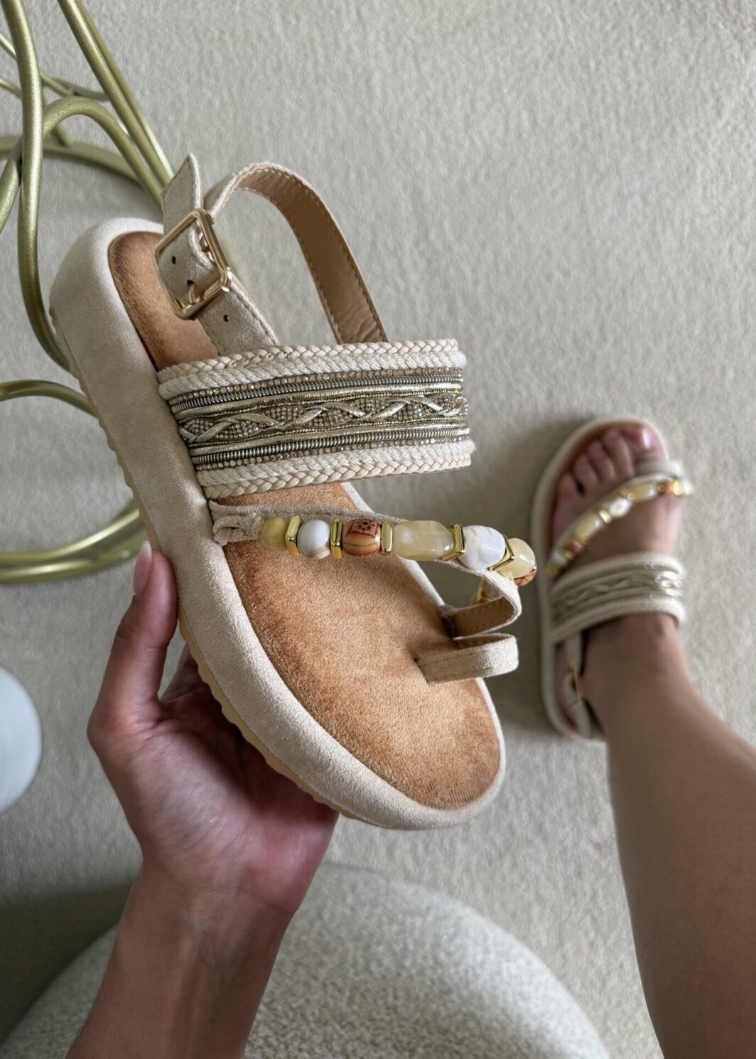 Sandália de dedo Bali