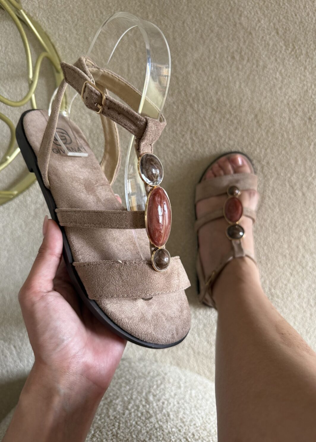 Sandália Conforto Chic - Khaki