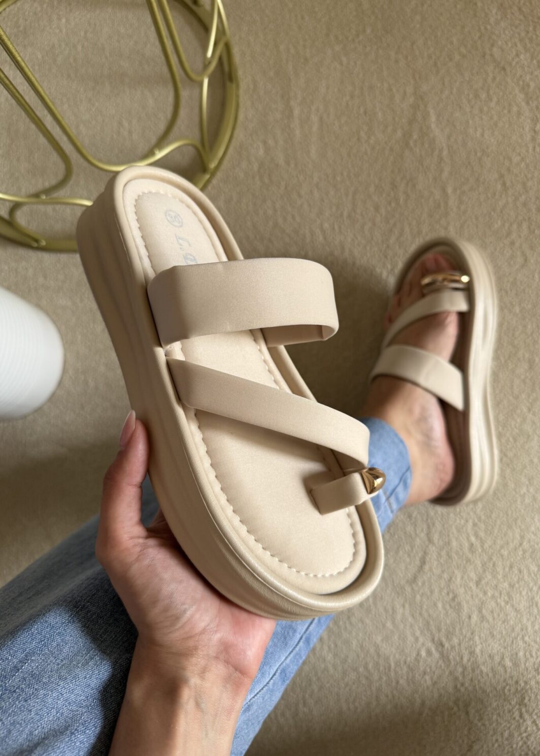 Chinelo Cloud - Bege