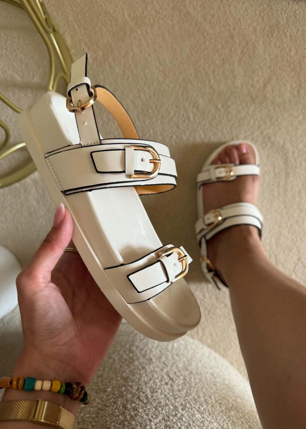 Sandália Buckles - Branco