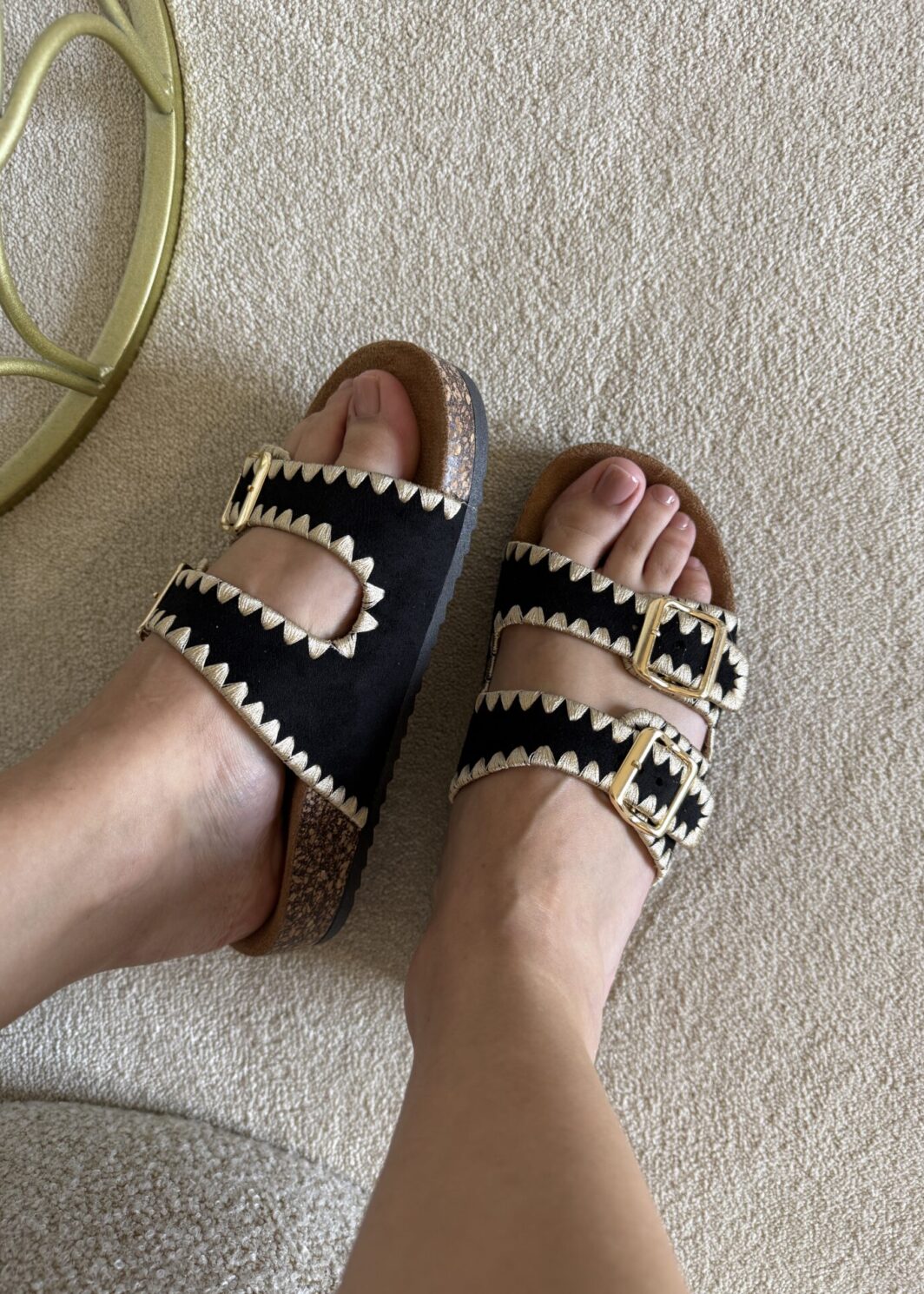 Chinelo Fivelas Josy - Preto