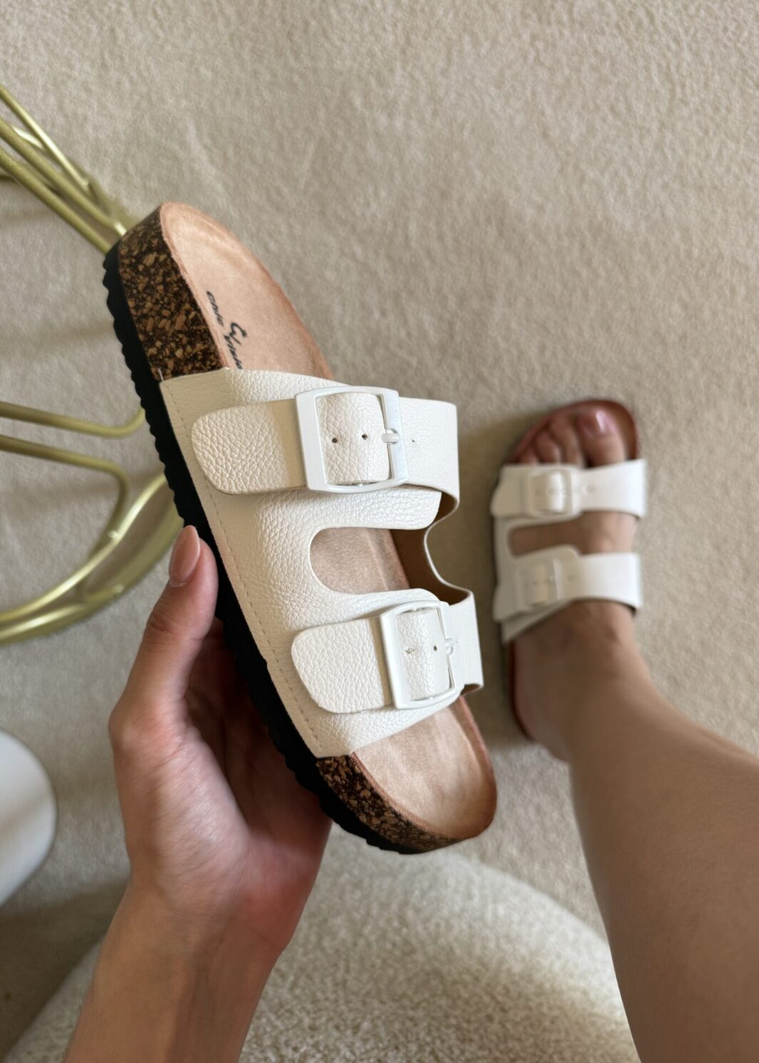 Chinelo Fivelas Chic Vision - Branco