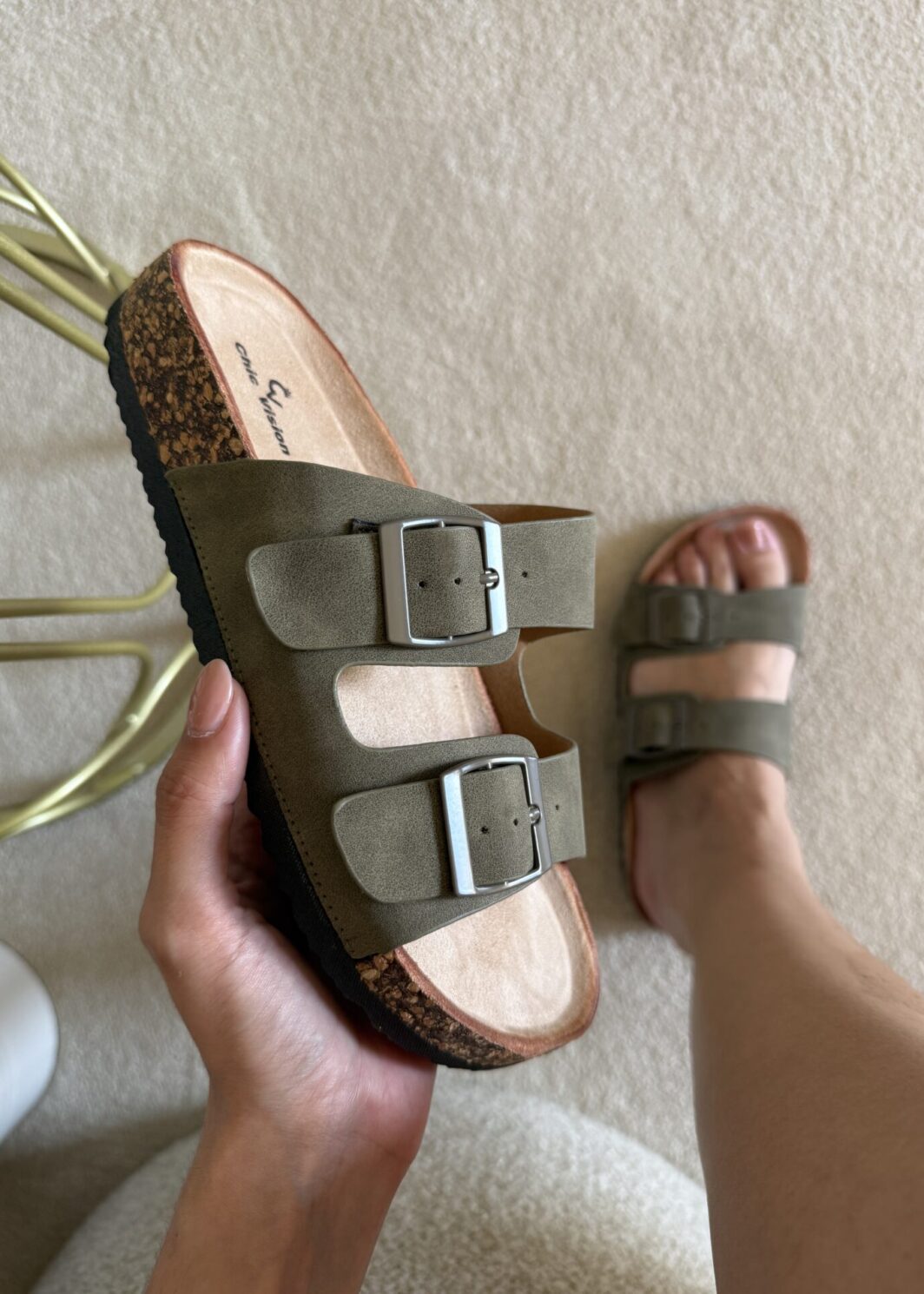 Chinelo Fivelas Chic Vision - Verde