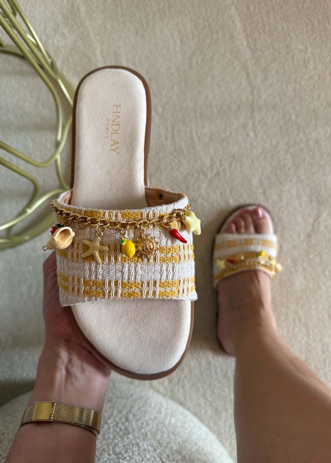 Chinelo Summer Charms - Amarelo